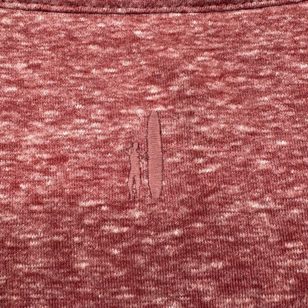 Johnnie-O Mens XL Red Heathered Quarter Zip Pullover Cotton Blend Sweatshirt